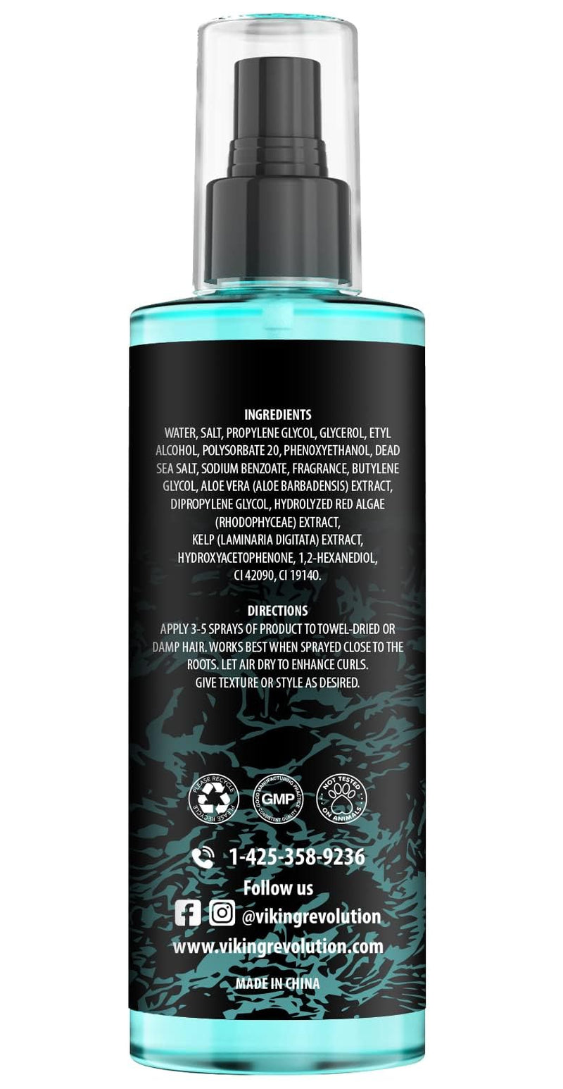 Sea Salt Spray for Hair Men - Hair Texturizing Spray with Kelp, Aloe Vera & Red