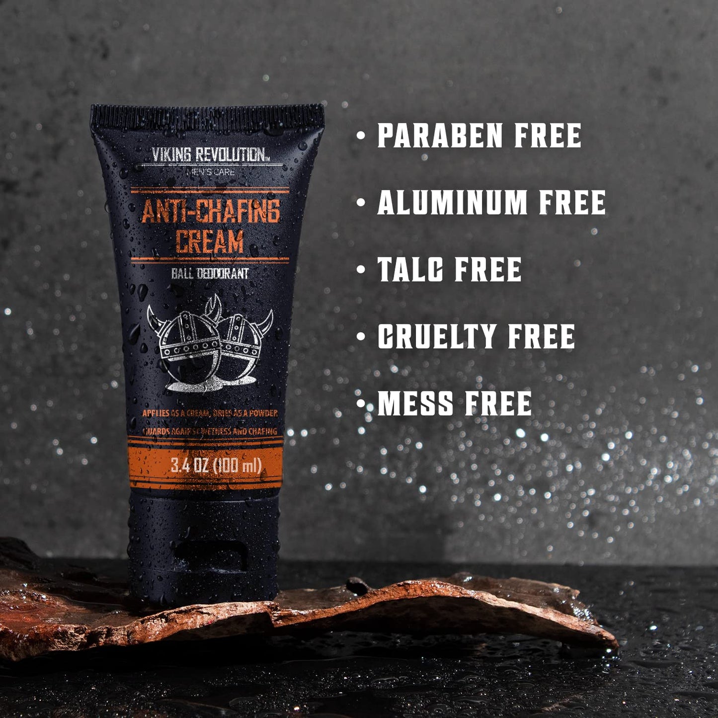 Balls Deodorant with Aloe Vera and Purslane - Groin and Crotch Anti-Chafing Cream for Men - Quick Drying, Talc-Free Ball Cream 3.4Oz