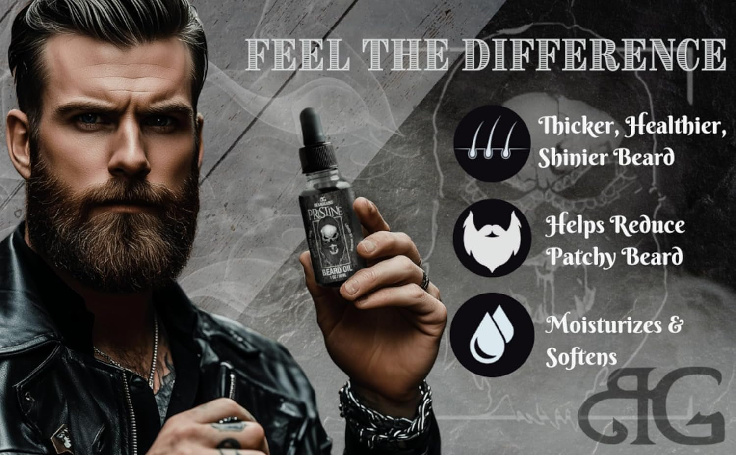 Beard Oil for Men - Organic Beard Growth Oil, Moisturizer & Conditioner, Softens & Strengthens Facial Hair, Reduces Itch, Promotes Healthy Beard (1Oz, Pristine)