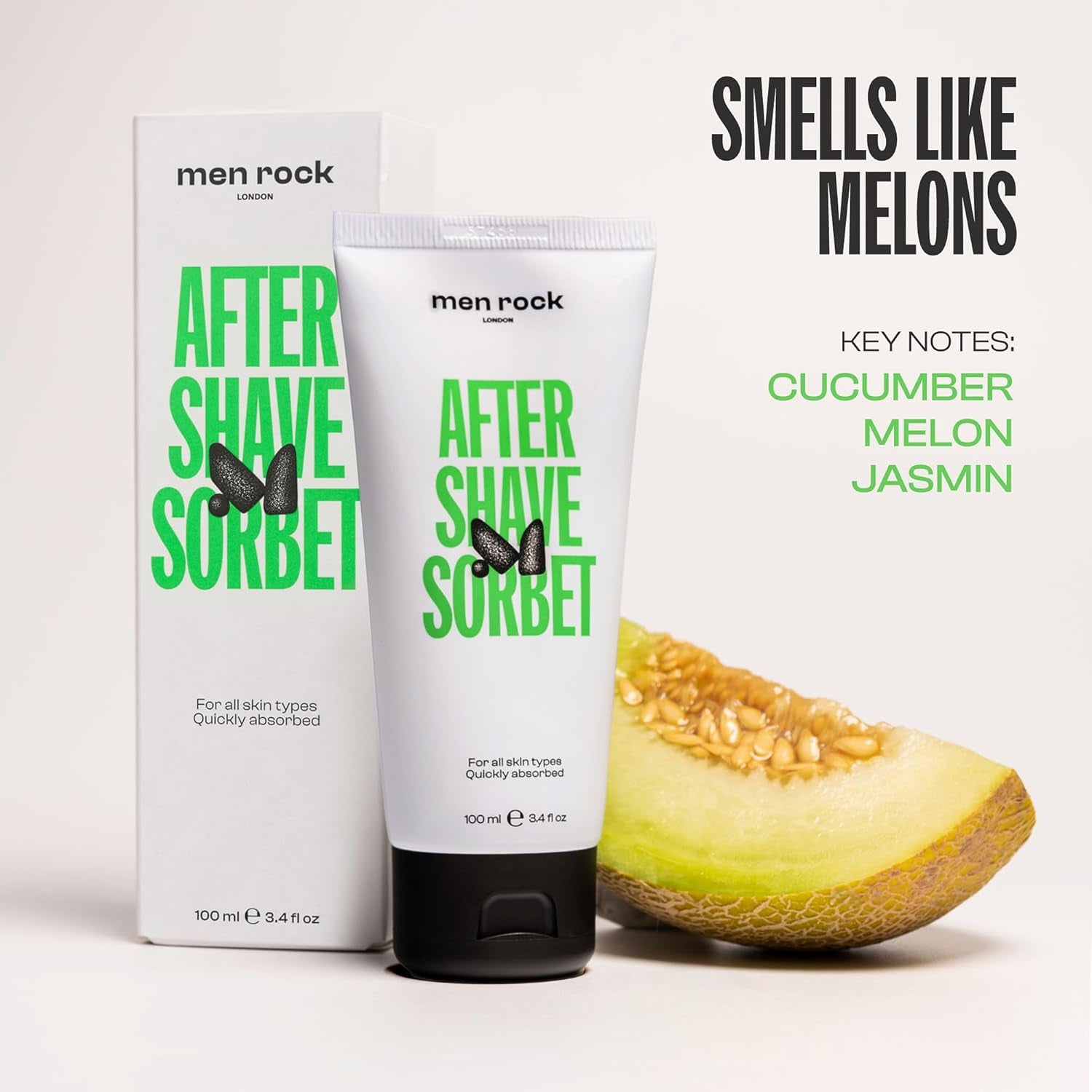 after Shave Sorbet - Face Moisturizer - Soothing Aftershave for Men - Mens Skincare Products - Post Shave Balm - Face Lotion - 3.4 Oz