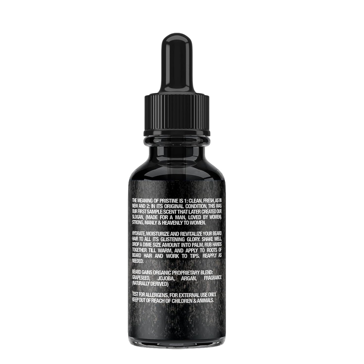 Beard Oil for Men - Organic Beard Growth Oil, Moisturizer & Conditioner, Softens & Strengthens Facial Hair, Reduces Itch, Promotes Healthy Beard (1Oz, Pristine)