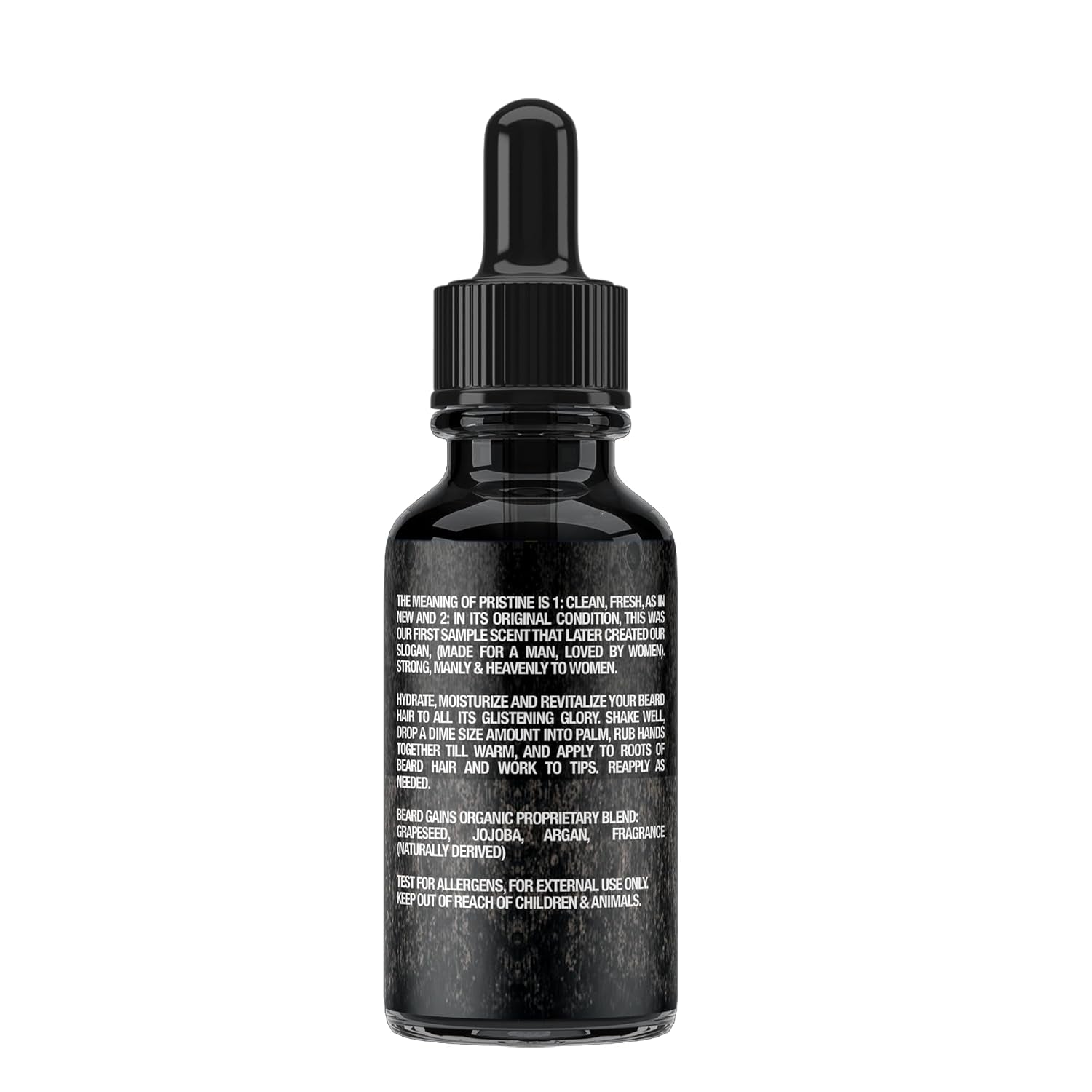 Beard Oil for Men - Organic Beard Growth Oil, Moisturizer & Conditioner, Softens & Strengthens Facial Hair, Reduces Itch, Promotes Healthy Beard (1Oz, Pristine)