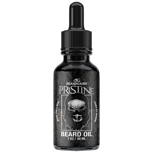 Beard Oil for Men - Organic Beard Growth Oil, Moisturizer & Conditioner, Softens & Strengthens Facial Hair, Reduces Itch, Promotes Healthy Beard (1Oz, Pristine)