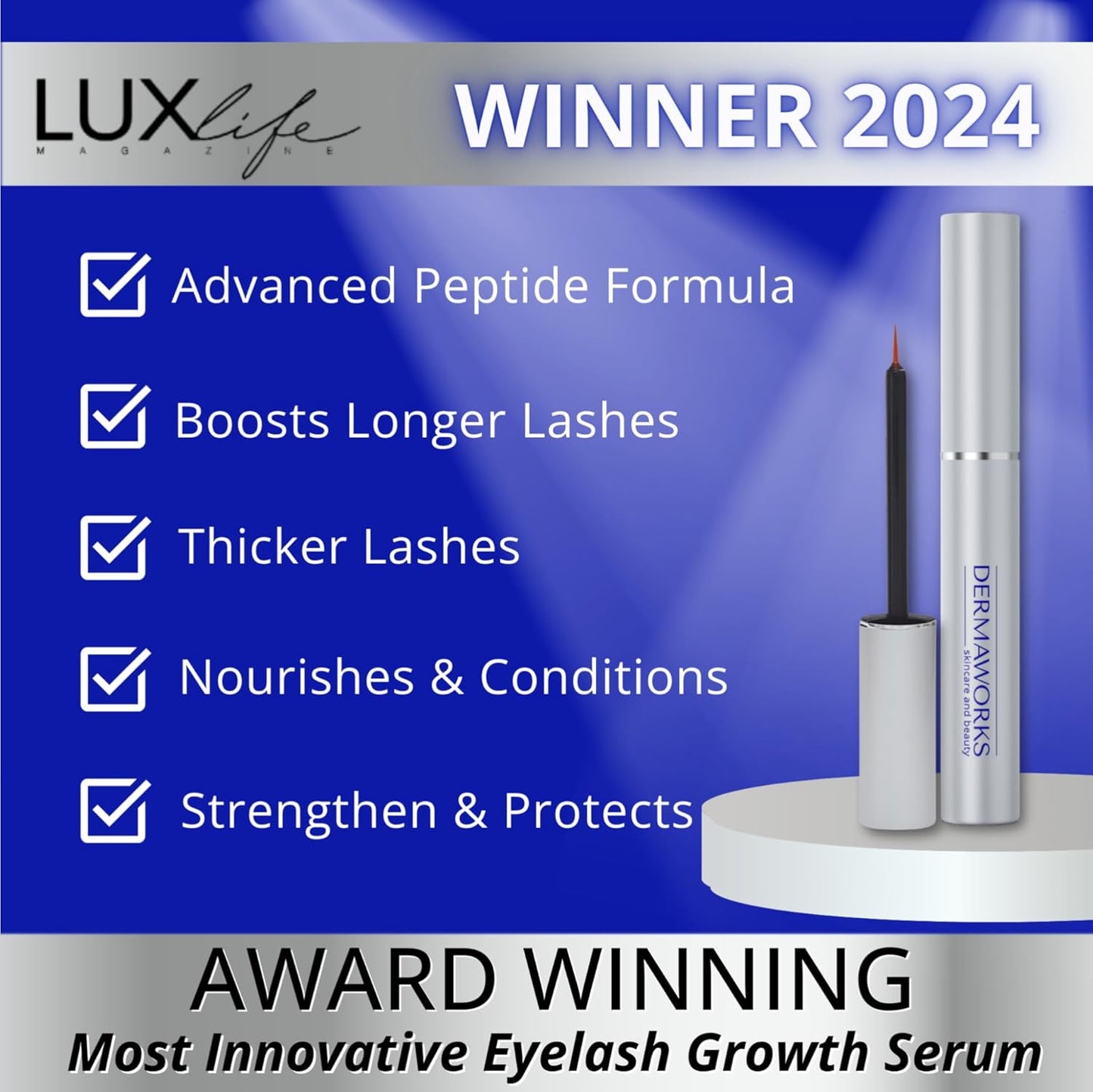 SPECTACULASH XL LASH SERUM for Eyelash Growth & Volume - Big Lashes Eyelash Growth Serum for Longer, Fuller, Natural Lashes - Suero Para Pestañas Crecimiento - Lash Conditioner & Boost -
