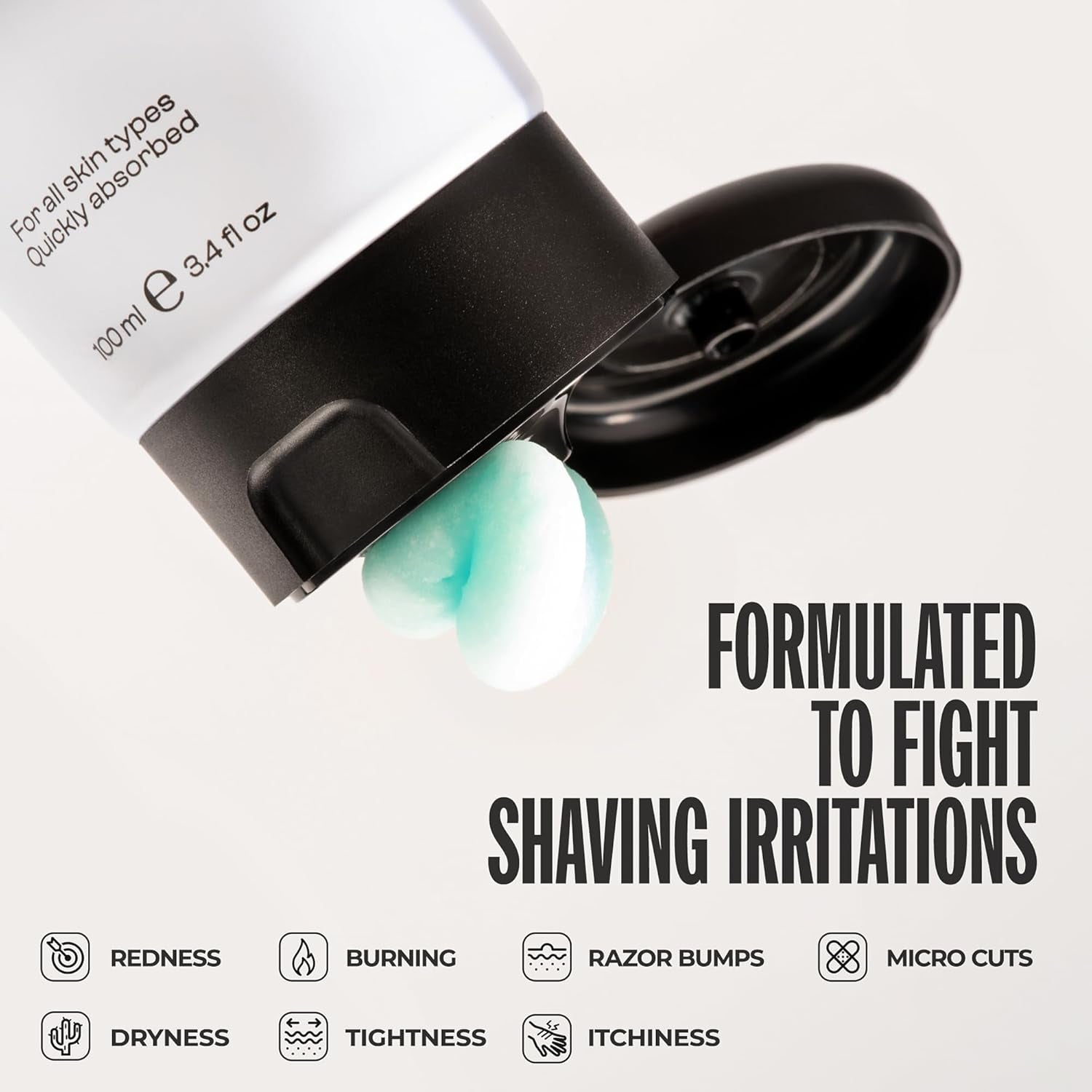 after Shave Sorbet - Face Moisturizer - Soothing Aftershave for Men - Mens Skincare Products - Post Shave Balm - Face Lotion - 3.4 Oz