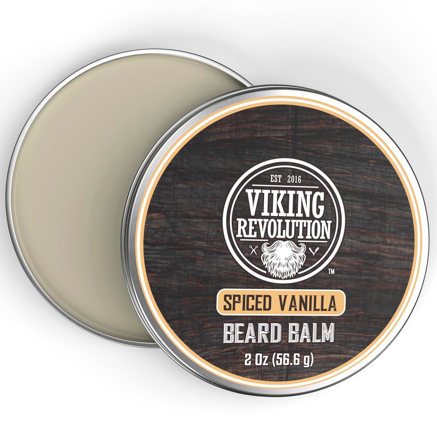 Spiced Vanilla Beard Balm - Beard Butter with Argan Oil, Beard Softener for Men with Jojoba Oil - Beard Moisturizer for Men with Beeswax - Beard Wax for Men (2Oz, 1 Pack)